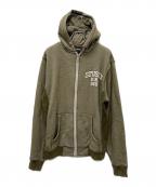 stussyステューシー）の古着「ジップパーカー」｜オリーブ