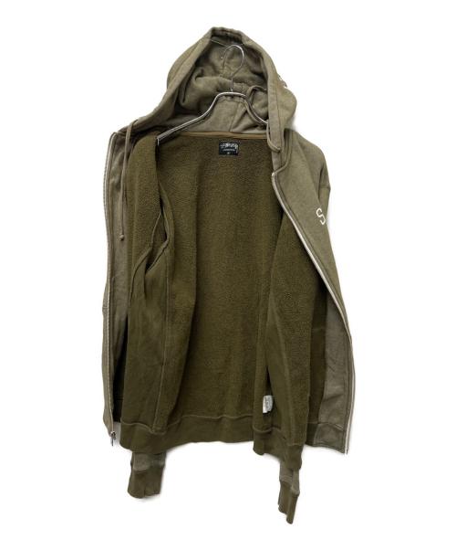 stussy（ステューシー）stussy (ステューシー) ジップパーカー オリーブ サイズ:Mの古着・服飾アイテム