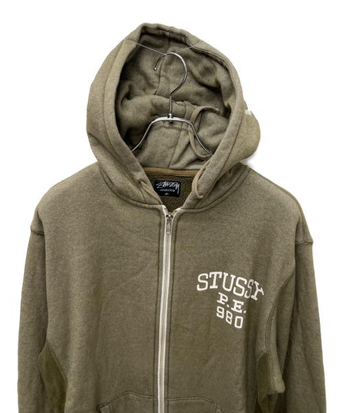 stussy（ステューシー）stussy (ステューシー) ジップパーカー オリーブ サイズ:Mの古着・服飾アイテム