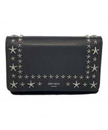 JIMMY CHOO（ジミーチュウ）の古着「チェーンショルダーバッグ」｜ブラック