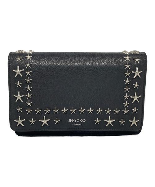 JIMMY CHOO（ジミーチュウ）JIMMY CHOO (ジミーチュウ) チェーンショルダーバッグ ブラックの古着・服飾アイテム