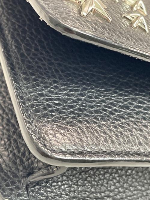JIMMY CHOO（ジミーチュウ）JIMMY CHOO (ジミーチュウ) チェーンショルダーバッグ ブラックの古着・服飾アイテム