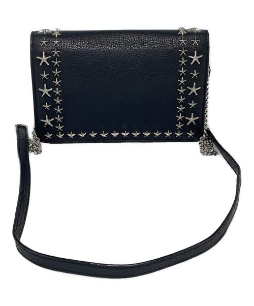 JIMMY CHOO（ジミーチュウ）JIMMY CHOO (ジミーチュウ) チェーンショルダーバッグ ブラックの古着・服飾アイテム