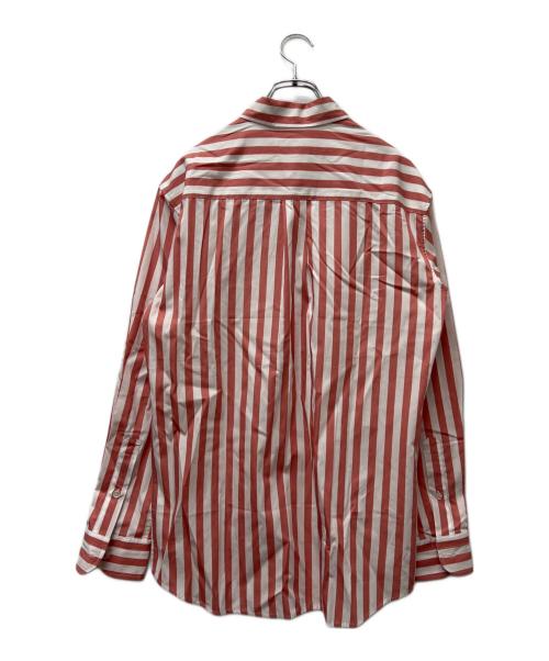 agnes b homme（アニエスベーオム）agnes b homme (アニエスベーオム) ストライプシャツ ピンク×ホワイト サイズ:３８の古着・服飾アイテム