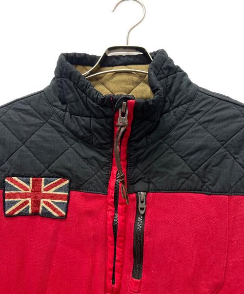POLO RALPH LAUREN（ポロ・ラルフローレン）POLO RALPH LAUREN (ポロ・ラルフローレン) ハーフジッププルオーバースウェット レッド×ブラック サイズ:Ｌの古着・服飾アイテム