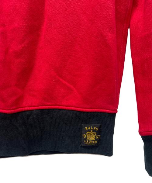 POLO RALPH LAUREN（ポロ・ラルフローレン）POLO RALPH LAUREN (ポロ・ラルフローレン) ハーフジッププルオーバースウェット レッド×ブラック サイズ:Ｌの古着・服飾アイテム