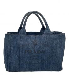 PRADA（プラダ）の古着「カナパトートバッグ」｜インディゴ