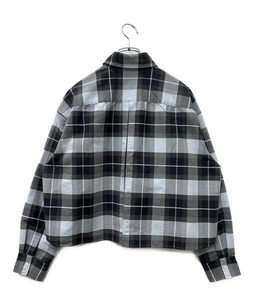 FRED PERRY（フレッドペリー）FRED PERRY (フレッドペリー) クロップドシャツ ブルー×ブラック サイズ:10の古着・服飾アイテム