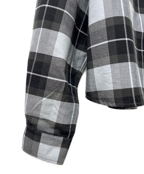 FRED PERRY（フレッドペリー）FRED PERRY (フレッドペリー) クロップドシャツ ブルー×ブラック サイズ:10の古着・服飾アイテム