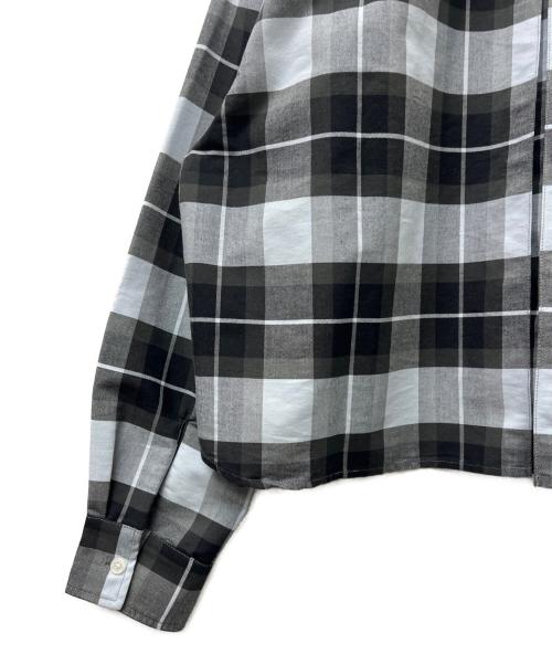 FRED PERRY（フレッドペリー）FRED PERRY (フレッドペリー) クロップドシャツ ブルー×ブラック サイズ:10の古着・服飾アイテム