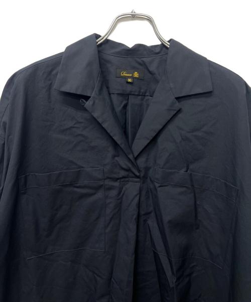 DRAWER（ドゥロワー）DRAWER (ドゥロワー) コットンウェザーワンピース ネイビー サイズ:３６の古着・服飾アイテム