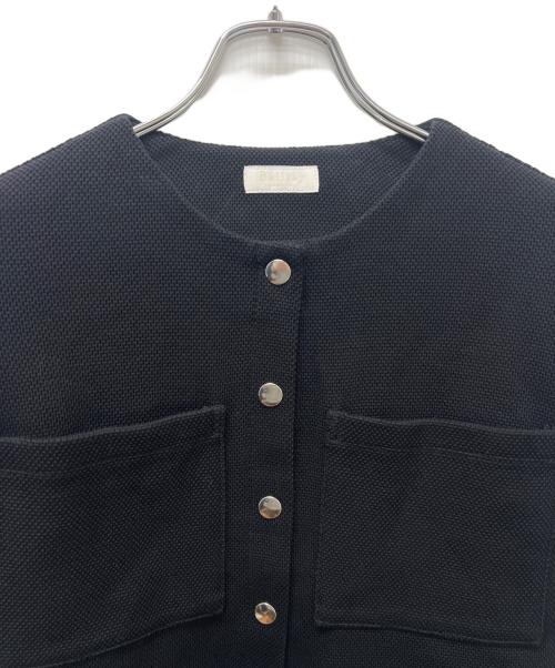 BALLSEY（ボールジィ）BALLSEY (ボールジィ) ノーカラージャケット ブラック サイズ:３６の古着・服飾アイテム