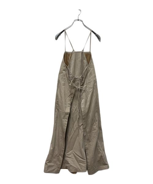 DRAWER（ドゥロワー）DRAWER (ドゥロワー) ツイルキャミソールワンピース ベージュ サイズ:３６の古着・服飾アイテム