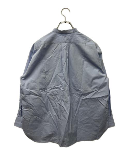 DRAWER（ドゥロワー）DRAWER (ドゥロワー) コットン バンドカラーシャツ ブルー サイズ:３６の古着・服飾アイテム
