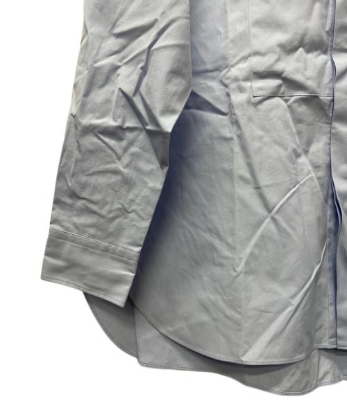 DRAWER（ドゥロワー）DRAWER (ドゥロワー) コットン バンドカラーシャツ ブルー サイズ:３６の古着・服飾アイテム