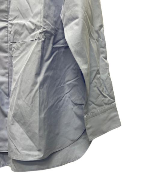 DRAWER（ドゥロワー）DRAWER (ドゥロワー) コットン バンドカラーシャツ ブルー サイズ:３６の古着・服飾アイテム