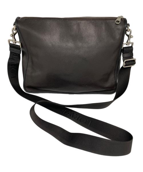 LOEWE（ロエベ）LOEWE (ロエベ) レザーショルダーバッグ ブラウンの古着・服飾アイテム