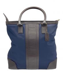 COACH（コーチ）の古着「2WAYバッグ」｜ネイビー×ブラウン