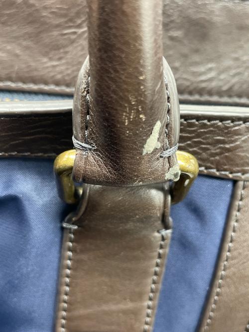 COACH（コーチ）COACH (コーチ) 2WAYバッグ ネイビー×ブラウンの古着・服飾アイテム