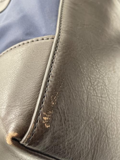 COACH（コーチ）COACH (コーチ) 2WAYバッグ ネイビー×ブラウンの古着・服飾アイテム
