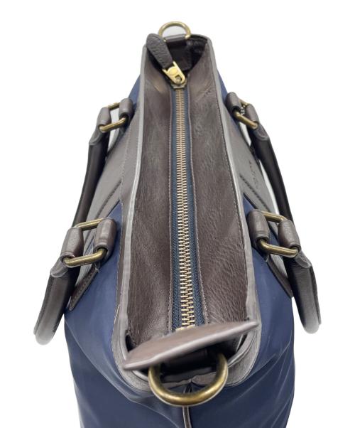 COACH（コーチ）COACH (コーチ) 2WAYバッグ ネイビー×ブラウンの古着・服飾アイテム