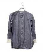 Cbarvetシャルベ）の古着「長袖シャツ」｜ブルー×グレー