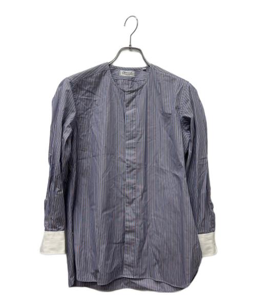 Cbarvet（シャルベ）Cbarvet (シャルベ) 長袖シャツ ブルー×グレー サイズ:１４の古着・服飾アイテム
