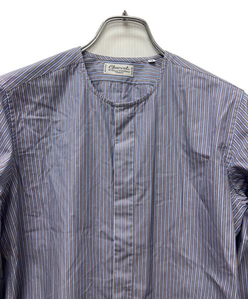 Cbarvet（シャルベ）Cbarvet (シャルベ) 長袖シャツ ブルー×グレー サイズ:１４の古着・服飾アイテム