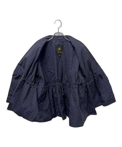 DRAWER（ドゥロワー）DRAWER (ドゥロワー) コットン ドロースロリング ワイド シングルジャケット ネイビー サイズ:３６の古着・服飾アイテム