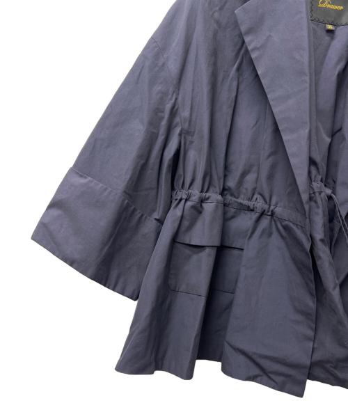 DRAWER（ドゥロワー）DRAWER (ドゥロワー) コットン ドロースロリング ワイド シングルジャケット ネイビー サイズ:３６の古着・服飾アイテム