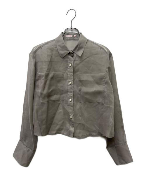 DRESSTERIOR（ドレステリア）DRESSTERIOR (ドレステリア) シアークロップドシャツ グレー サイズ:３４の古着・服飾アイテム