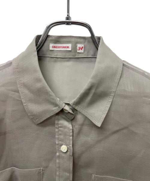 DRESSTERIOR（ドレステリア）DRESSTERIOR (ドレステリア) シアークロップドシャツ グレー サイズ:３４の古着・服飾アイテム
