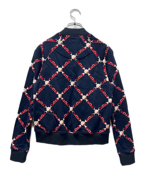 HERMES（エルメス）HERMES (エルメス) グラン トゥラララ スウェットジャケット ネイビー×レッド サイズ:３４の古着・服飾アイテム
