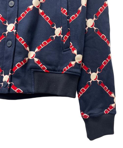 HERMES（エルメス）HERMES (エルメス) グラン トゥラララ スウェットジャケット ネイビー×レッド サイズ:３４の古着・服飾アイテム
