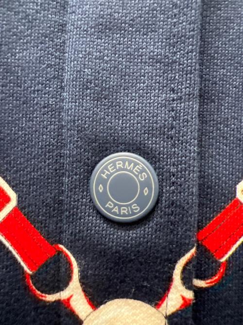 HERMES（エルメス）HERMES (エルメス) グラン トゥラララ スウェットジャケット ネイビー×レッド サイズ:３４の古着・服飾アイテム