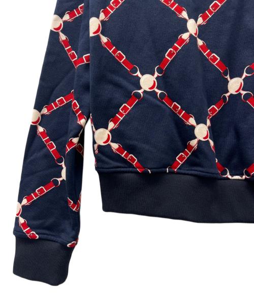 HERMES（エルメス）HERMES (エルメス) グラン トゥラララ スウェットジャケット ネイビー×レッド サイズ:３４の古着・服飾アイテム