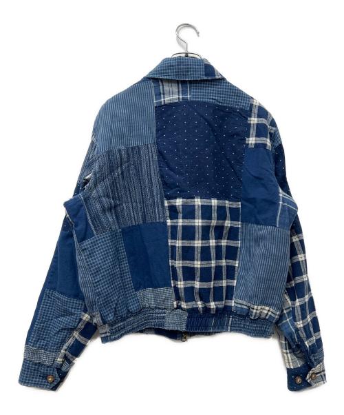POLO RALPH LAUREN（ポロ・ラルフローレン）POLO RALPH LAUREN (ポロ・ラルフローレン) パッチワークブルゾン ブルー サイズ:ＸＳの古着・服飾アイテム