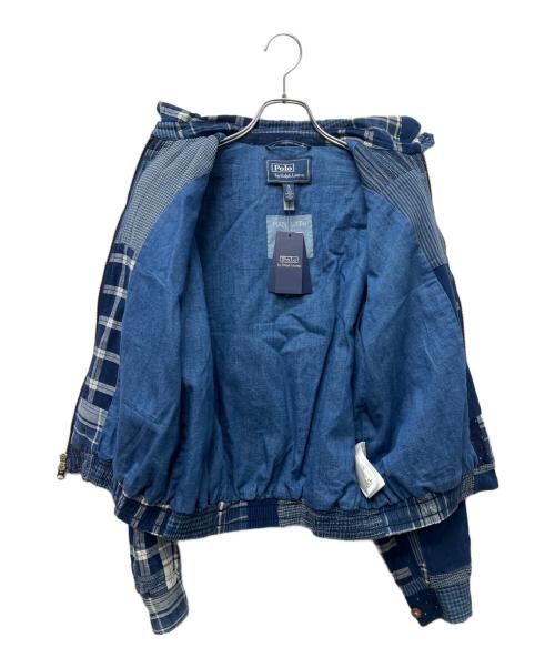 POLO RALPH LAUREN（ポロ・ラルフローレン）POLO RALPH LAUREN (ポロ・ラルフローレン) パッチワークブルゾン ブルー サイズ:ＸＳの古着・服飾アイテム