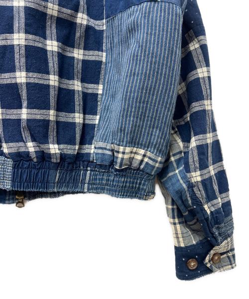 POLO RALPH LAUREN（ポロ・ラルフローレン）POLO RALPH LAUREN (ポロ・ラルフローレン) パッチワークブルゾン ブルー サイズ:ＸＳの古着・服飾アイテム