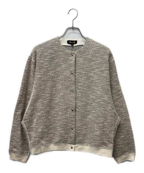 DRAWER（ドゥロワー）DRAWER (ドゥロワー) ラメカノコスナップ カーディガン ベージュ サイズ:1の古着・服飾アイテム