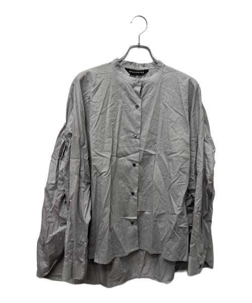 mizuiro-ind（ミズイロインド）mizuiro-ind (ミズイロインド) バックギャザーワイドシャツ グレー サイズ:不明の古着・服飾アイテム