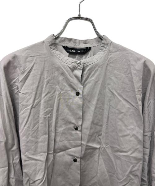 mizuiro-ind（ミズイロインド）mizuiro-ind (ミズイロインド) バックギャザーワイドシャツ グレー サイズ:不明の古着・服飾アイテム