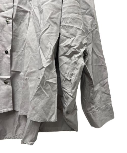 mizuiro-ind（ミズイロインド）mizuiro-ind (ミズイロインド) バックギャザーワイドシャツ グレー サイズ:不明の古着・服飾アイテム
