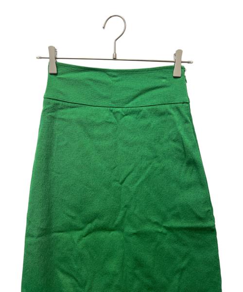 JIL SANDER（ジルサンダー）JIL SANDER (ジルサンダー) ストレッチ フレアスカート グリーン サイズ:３２の古着・服飾アイテム