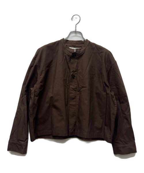 JIL SANDER+（ジルサンダープラス）JIL SANDER+ (ジルサンダープラス) クロップドシャツ ブラウン サイズ:３２の古着・服飾アイテム