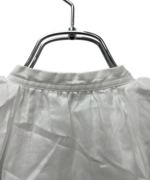 DRAWER（ドゥロワー）DRAWER (ドゥロワー) コットン ボイル フリル ノースリーブ ブラウス ホワイト サイズ:３６の古着・服飾アイテム