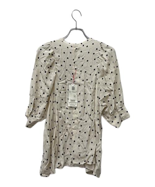 DRESSTERIOR（ドレステリア）DRESSTERIOR (ドレステリア) ドットプリントボリュームスリーブブラウス ベージュ サイズ:３４の古着・服飾アイテム
