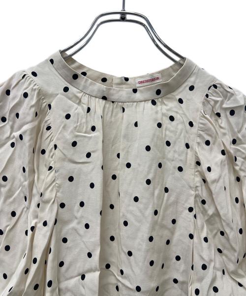 DRESSTERIOR（ドレステリア）DRESSTERIOR (ドレステリア) ドットプリントボリュームスリーブブラウス ベージュ サイズ:３４の古着・服飾アイテム