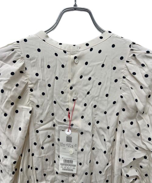 DRESSTERIOR（ドレステリア）DRESSTERIOR (ドレステリア) ドットプリントボリュームスリーブブラウス ベージュ サイズ:３４の古着・服飾アイテム
