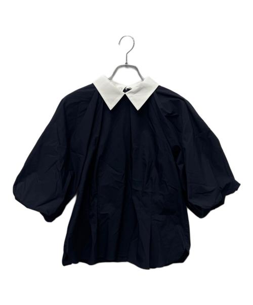 DRESSTERIOR（ドレステリア）DRESSTERIOR (ドレステリア) 2WAY バルーンスリーブブラウス ネイビー サイズ:３４の古着・服飾アイテム